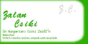 zalan csiki business card